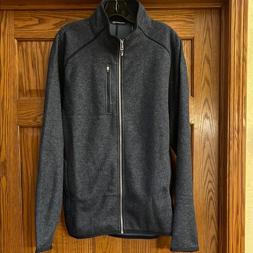 Cutter & Buck Blue Sweater Knit Full Zip Up